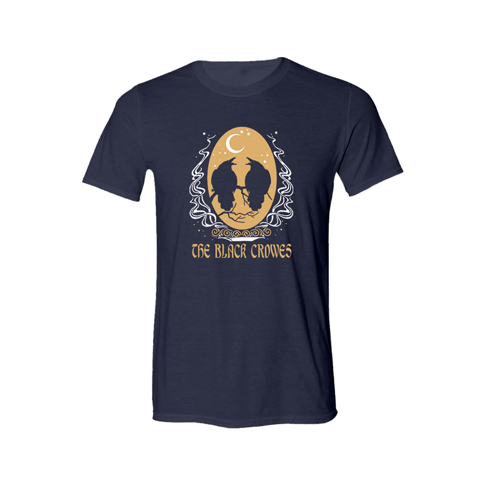 Oval Crowes Navy T-Shirt - The Black Crowes Official Store