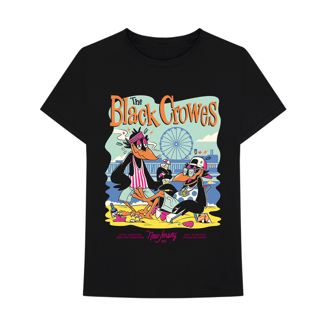 The Black Crowes World Tour 2022 New Jersey T-Shirt