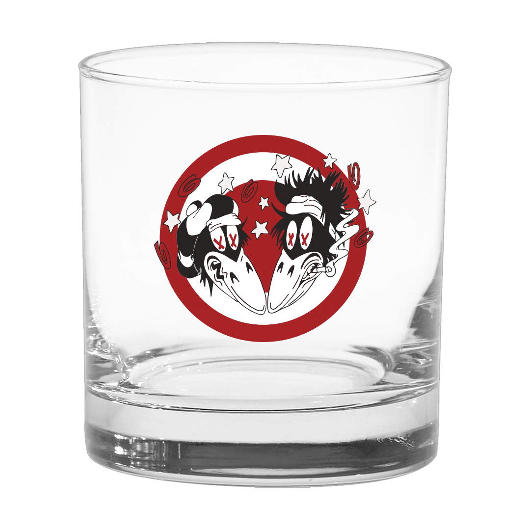 Red Target Logo Whiskey Glass