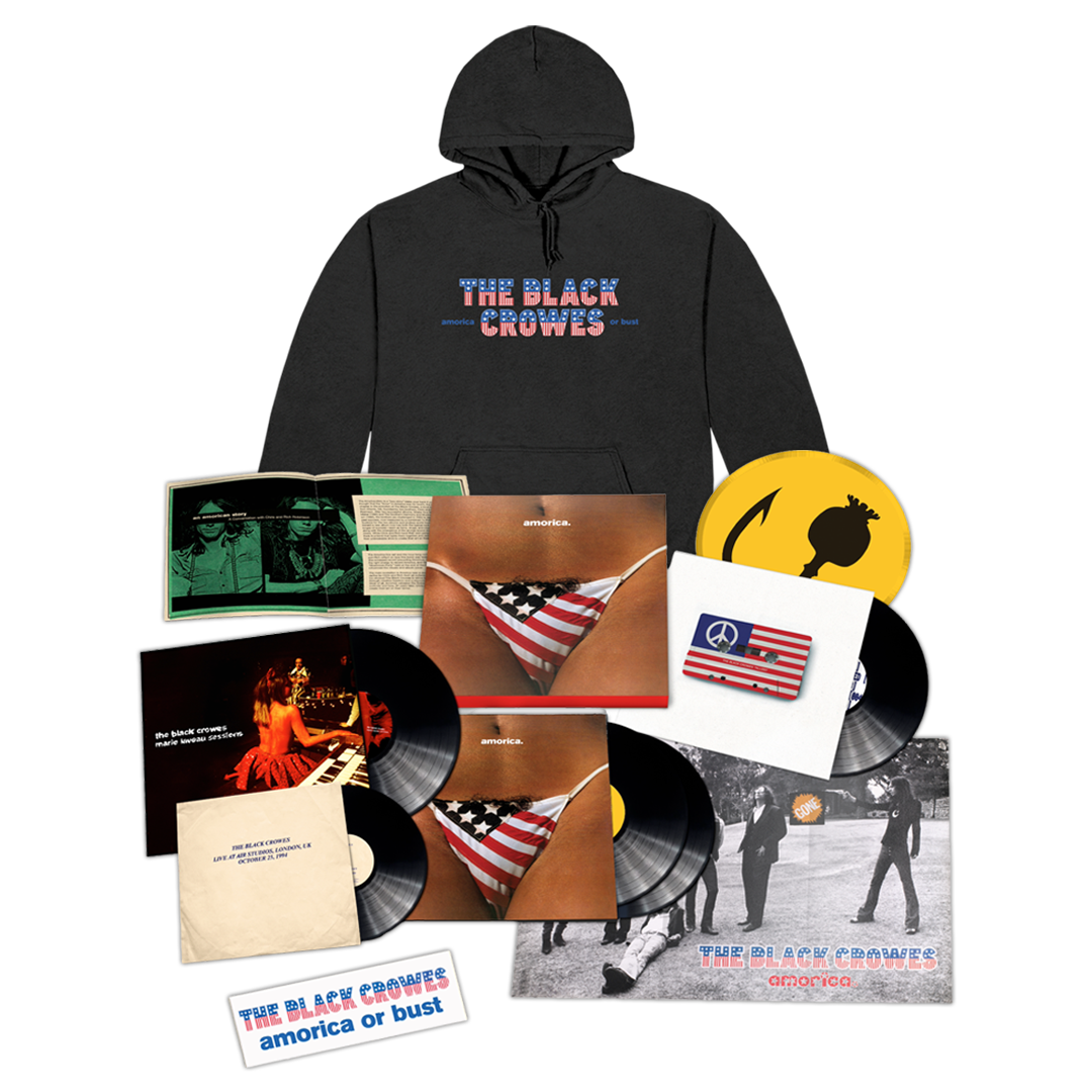 Amorica - 5LP Super Deluxe Edition + Amorica or Bust Stars and Stripes Hoodie Bundle