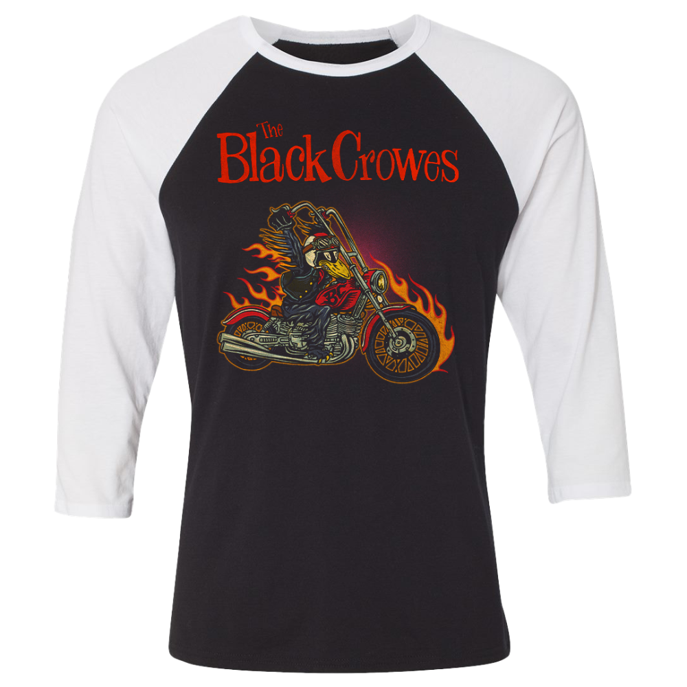 Motorcycle Flame Raglan