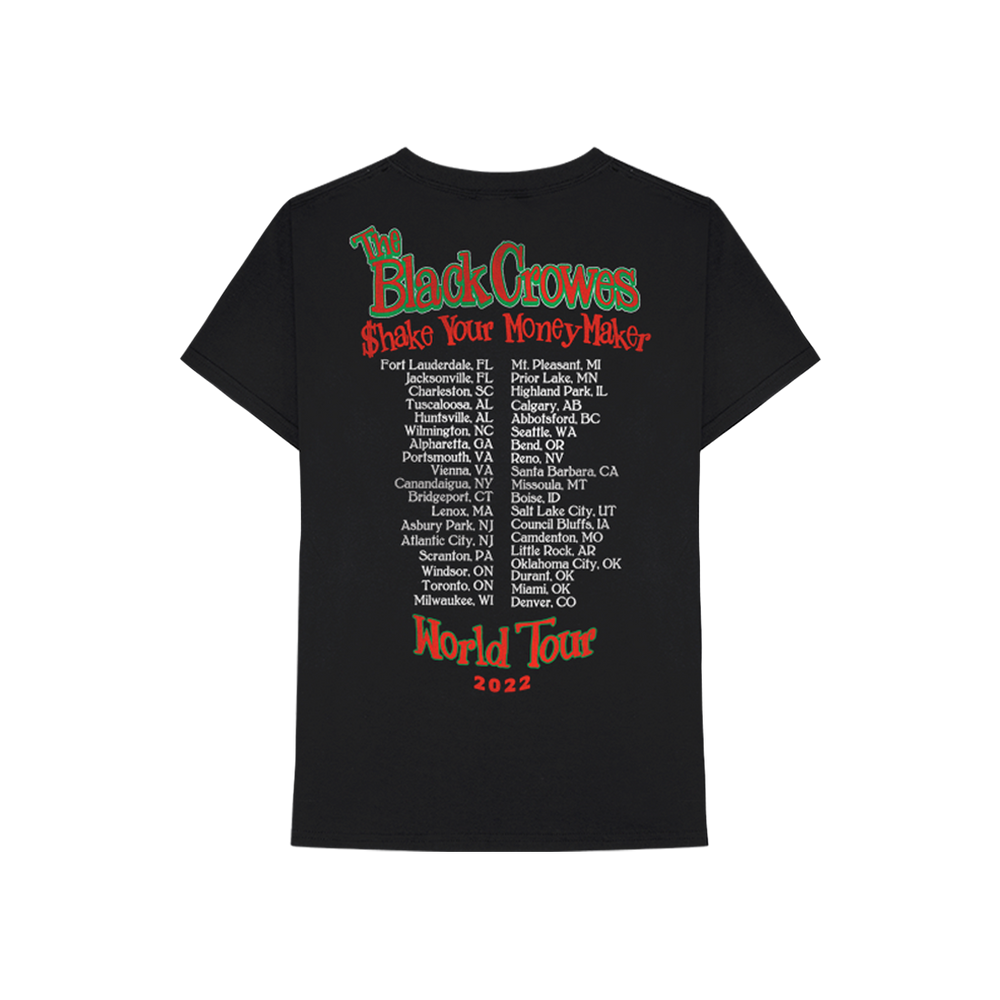 The Black Crowes World Tour 2022 Dates Black TShirt The Black Crowes