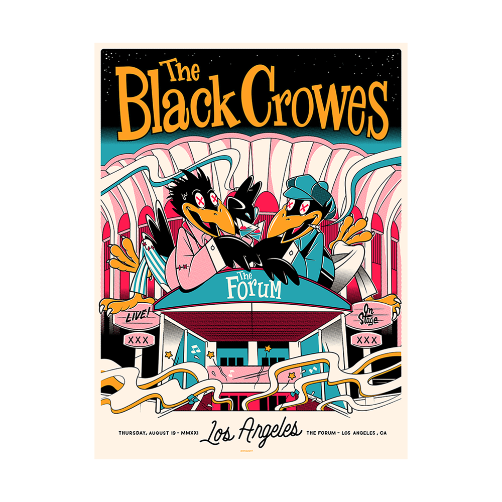 The Black Crowes Tour Los Angeles Lithograph